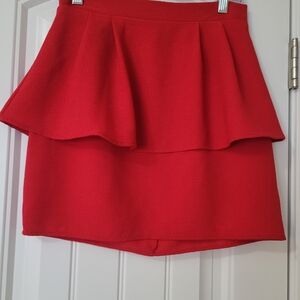 Anna Grace Vibrant Red Mini Skirt